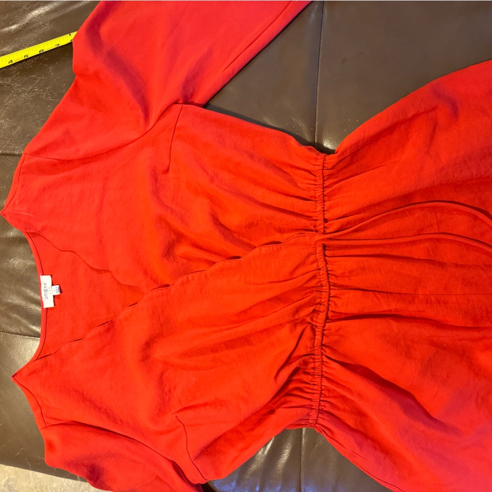 Umgee romper. Orange /red.sz L. Rayon/ polyester. Womens romper
